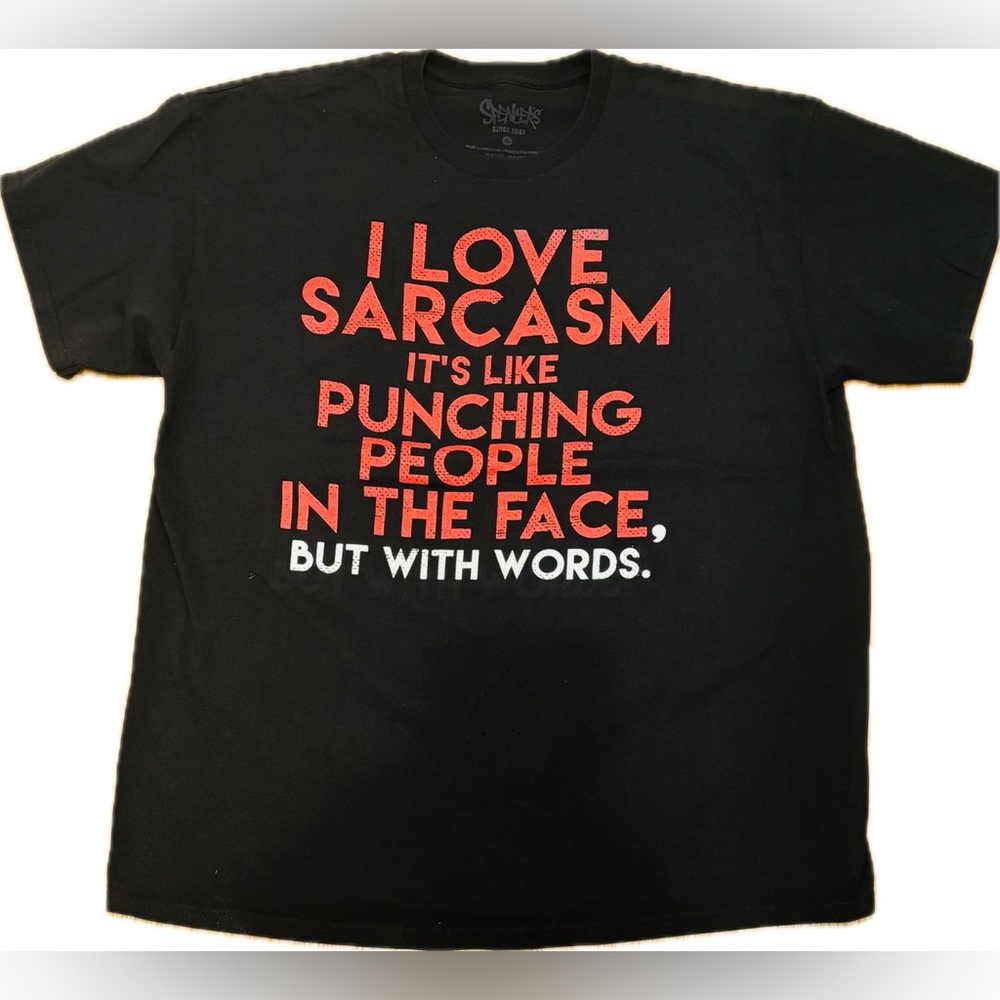 COPY - Spencer's Unisex “Sarcasm” Short Sleeve Tee